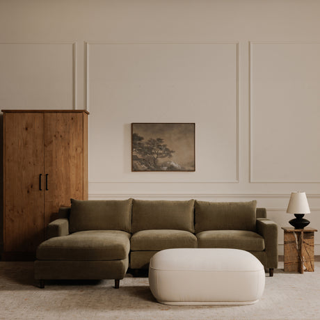 Marion White Square Ottoman - Ornate Home