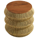 Maris Walnut/Natural Seagrass and Wood End Table - Ornate Home