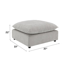Marisa Beige Boucle Modular Ottoman - Ornate Home