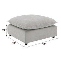 Marisa Beige Boucle Modular Ottoman - Ornate Home
