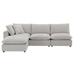 Marisa Beige Boucle Modular Ottoman - Ornate Home