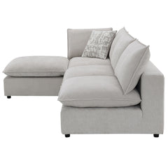 Marisa Beige Boucle Modular Ottoman - Ornate Home