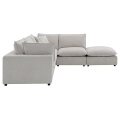 Marisa Beige Boucle Modular Ottoman - Ornate Home