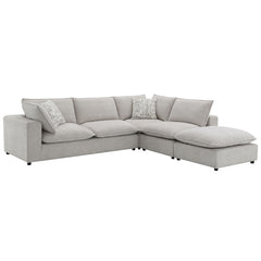 Marisa Beige Boucle Modular Ottoman - Ornate Home