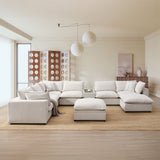 Marisa Beige Boucle Modular Ottoman w/Storage - Ornate Home