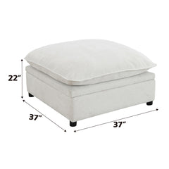 Marisa Beige Boucle Modular Ottoman w/Storage - Ornate Home