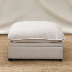 Marisa Beige Boucle Modular Ottoman w/Storage - Ornate Home
