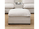 Marisa Beige Boucle Modular Ottoman w/Storage - Ornate Home