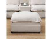Marisa Beige Boucle Modular Ottoman w/Storage - Ornate Home
