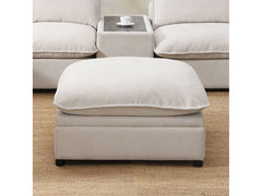 Marisa Beige Boucle Modular Ottoman w/Storage - Ornate Home