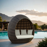 Marisol Brown & Beige Beach Daybed