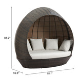 Marisol Brown & Beige Beach Daybed