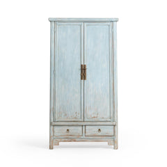 Marisol Ocean Mist 2-Drawer 2-Door Tall Cabinet