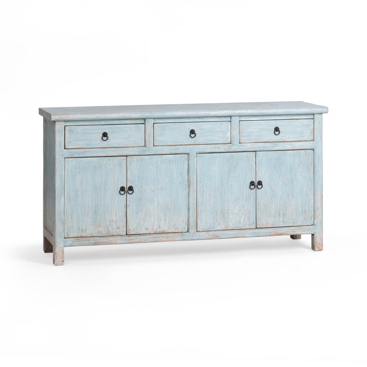 Marisol Ocean Mist 3-Drawer 4-Door Cabinet