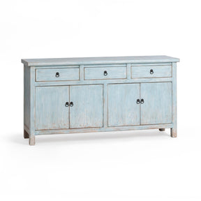 Marisol Ocean Mist 3-Drawer 4-Door Cabinet
