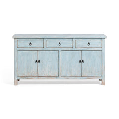Marisol Ocean Mist 3-Drawer 4-Door Cabinet