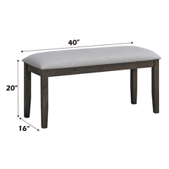 Marit Gray Bench - Ornate Home