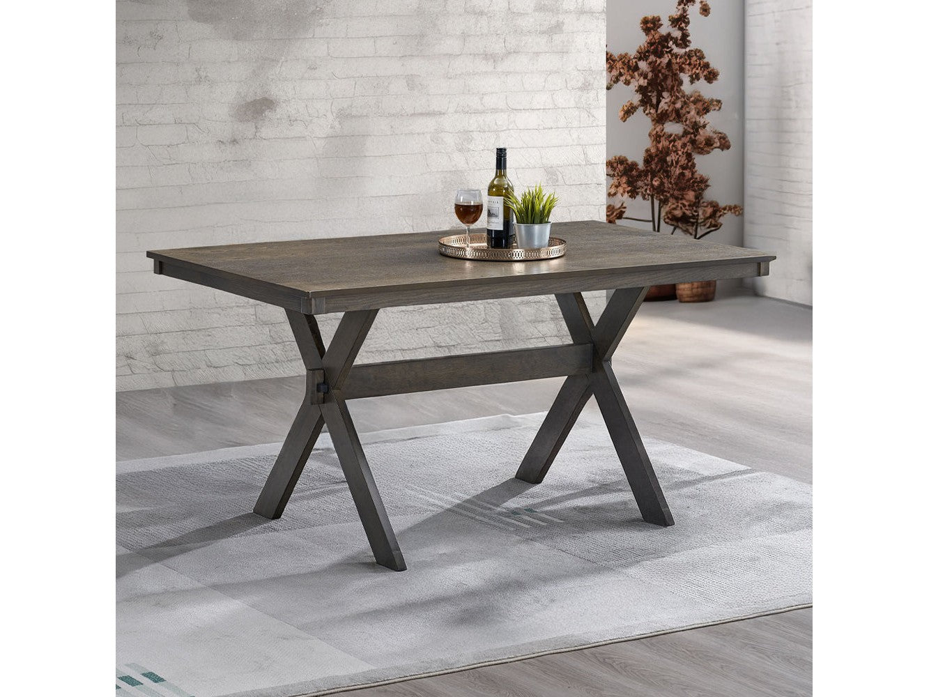 Marit Gray Dining Table - Ornate Home