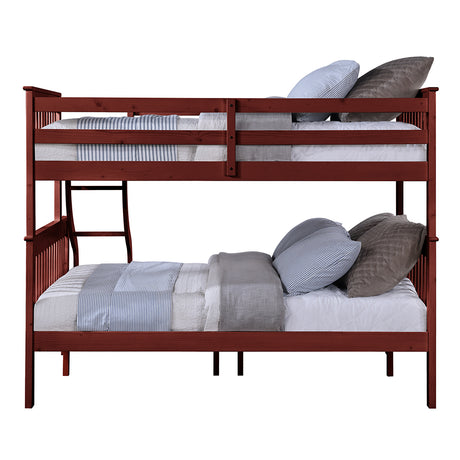 Marita Cherry Bunk Bed (T/F) - Ornate Home