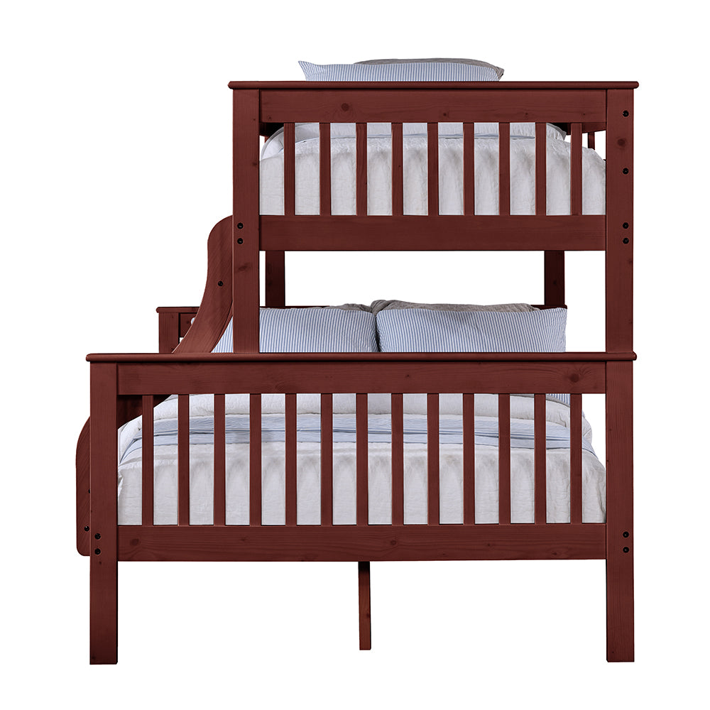 Marita Cherry Bunk Bed (T/F) - Ornate Home
