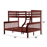 Marita Cherry Bunk Bed (T/F) - Ornate Home