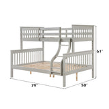 Marita Gray Bunk Bed (T/F) - Ornate Home