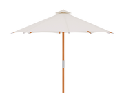 Market 118-inch Diameter Teak White Outdoor Umbrella - Ornate Home