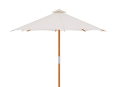 Market 118-inch Diameter Teak White Outdoor Umbrella - Ornate Home