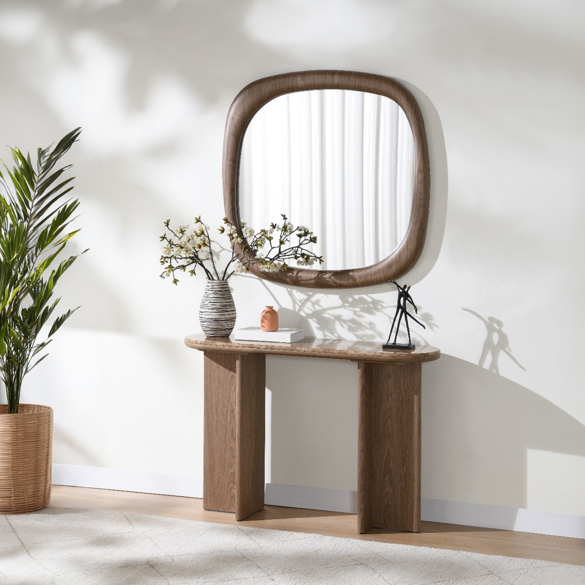 Markku Oak Aceent Mirror - Ornate Home