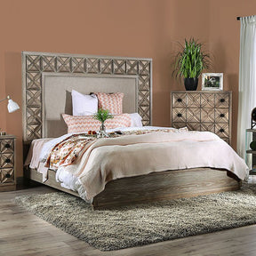 Markos Weathered Light Oak Cal.King Bed - Ornate Home