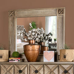 Markos Weathered Light Oak Mirror - Ornate Home