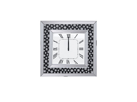 Marku Mirrored & Faux GemStones Wall Clock - Ornate Home