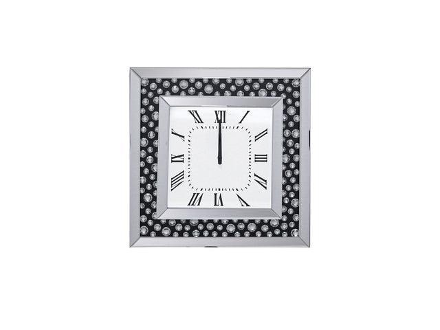Marku Mirrored & Faux GemStones Wall Clock - Ornate Home