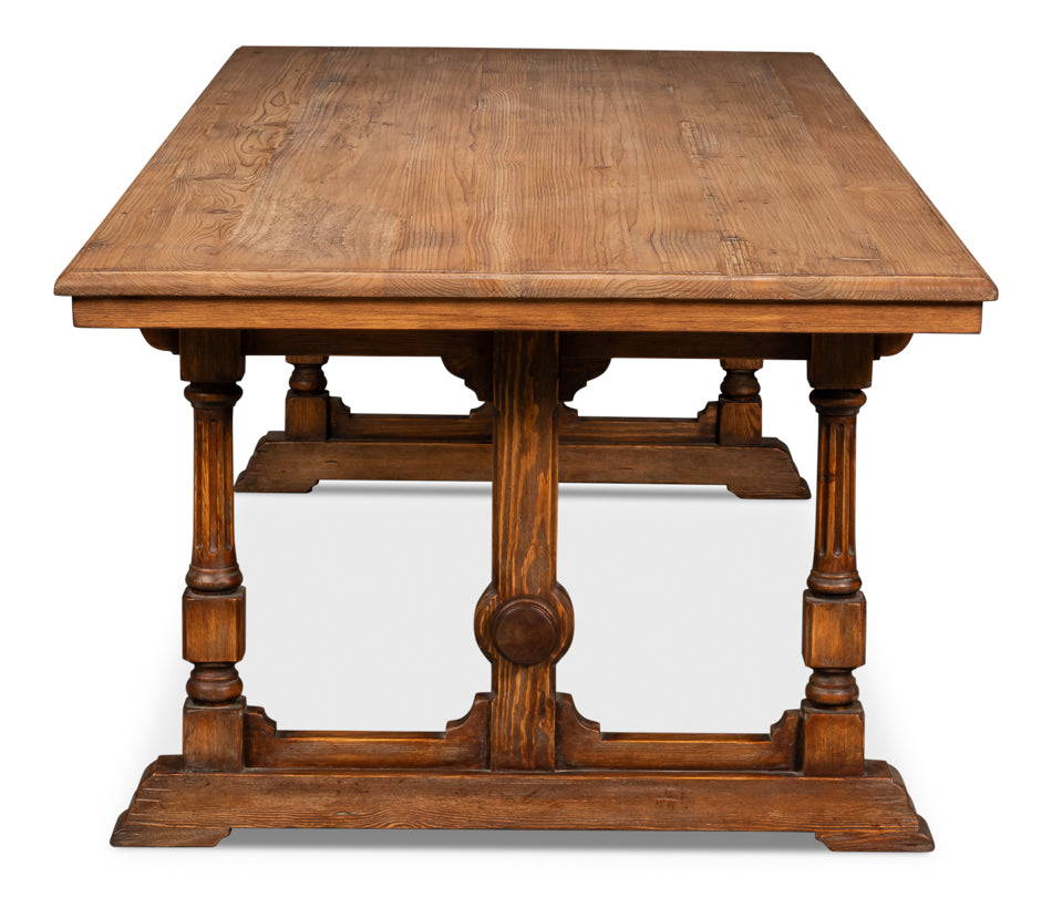 Marlborough Brown Pine Refectory Dining Table - Ornate Home