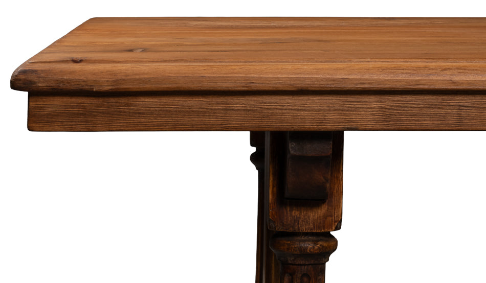 Marlborough Brown Pine Refectory Dining Table - Ornate Home