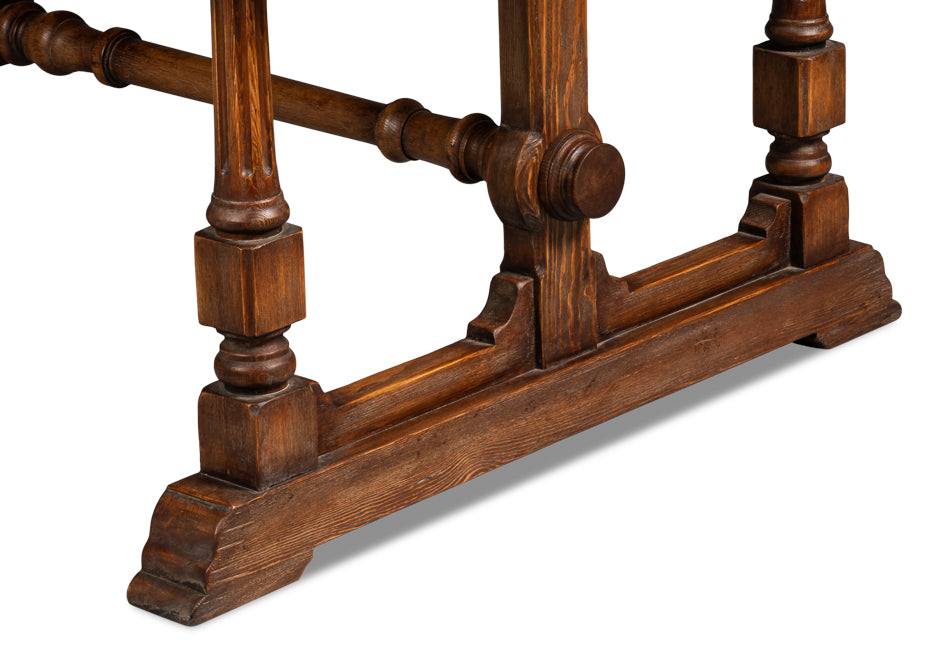 Marlborough Brown Pine Refectory Dining Table - Ornate Home
