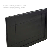Marlee Black Wood Full Platform Bed With Angular Frame - Ornate Home