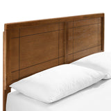 Marlee Walnut Wood Queen Platform Bed With Angular Frame - Ornate Home
