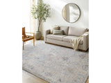 Marlene Damask Cream & Blue Area Rug - Becki Owens x Livabliss - Ornate Home