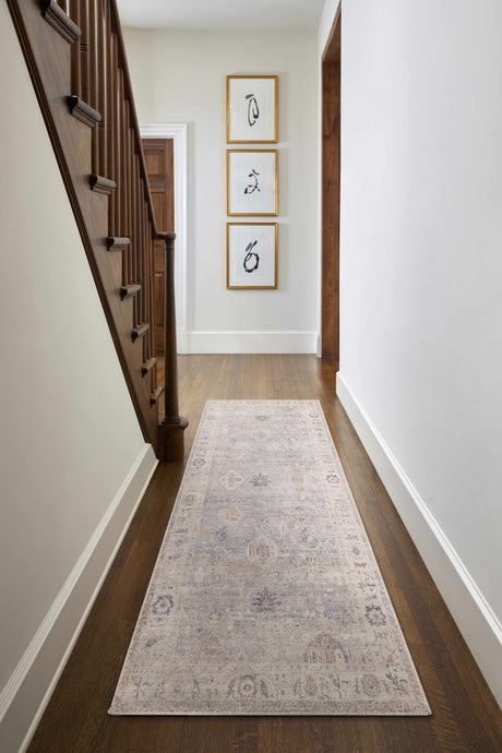 Marlene Damask Cream & Blue Area Rug - Becki Owens x Livabliss - Ornate Home