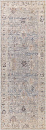 Marlene Damask Cream & Blue Area Rug - Becki Owens x Livabliss - Ornate Home
