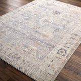 Marlene Damask Cream & Blue Area Rug - Becki Owens x Livabliss - Ornate Home