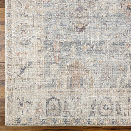Marlene Damask Cream & Blue Area Rug - Becki Owens x Livabliss - Ornate Home