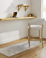 Marlene Damask Cream & Blue Area Rug - Becki Owens x Livabliss - Ornate Home