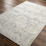 Marlene Damask Off White & Blue Area Rug - Becki Owens x Livabliss - Ornate Home