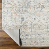 Marlene Damask Off White & Blue Area Rug - Becki Owens x Livabliss - Ornate Home