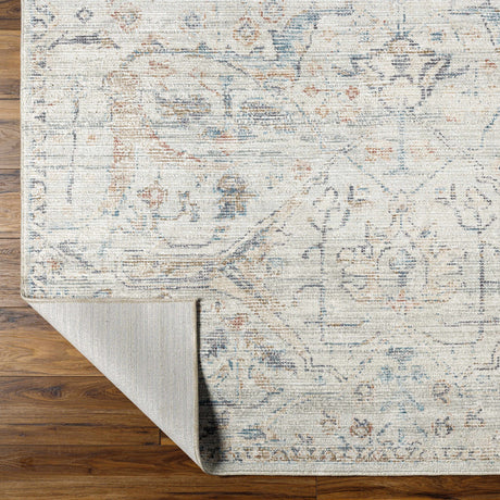Marlene Damask Off White & Blue Area Rug - Becki Owens x Livabliss - Ornate Home