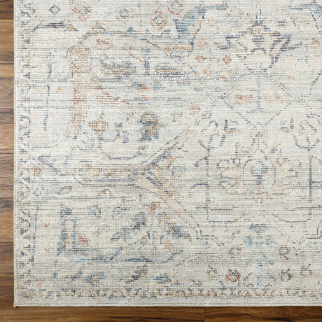 Marlene Damask Off White & Blue Area Rug - Becki Owens x Livabliss - Ornate Home