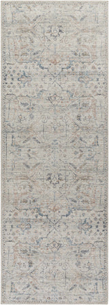 Marlene Damask Off White & Blue Area Rug - Becki Owens x Livabliss - Ornate Home