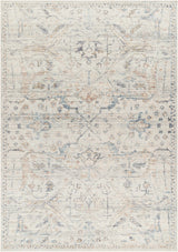 Marlene Damask Off White & Blue Area Rug - Becki Owens x Livabliss - Ornate Home